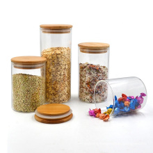 Wide Mouth Round Airtight Kitchen Food Spice Glass Storage Jar